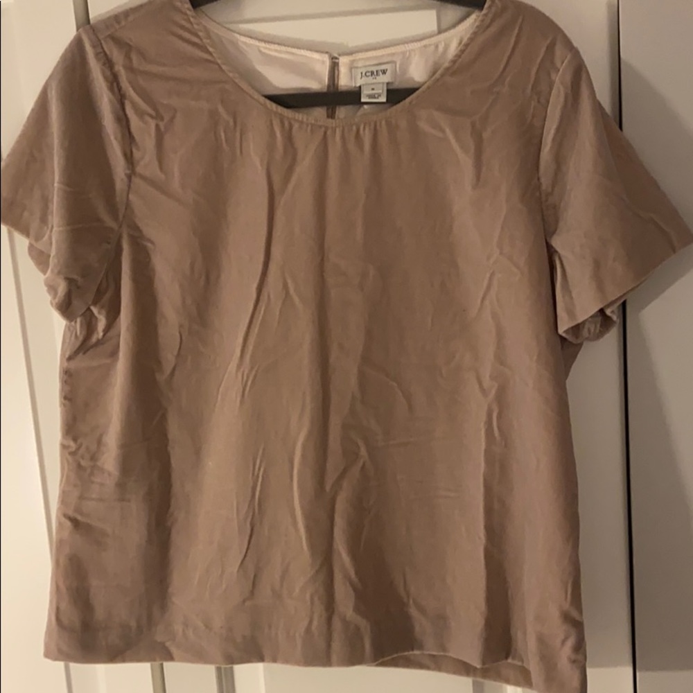 Jcrew velvet short sleeve top